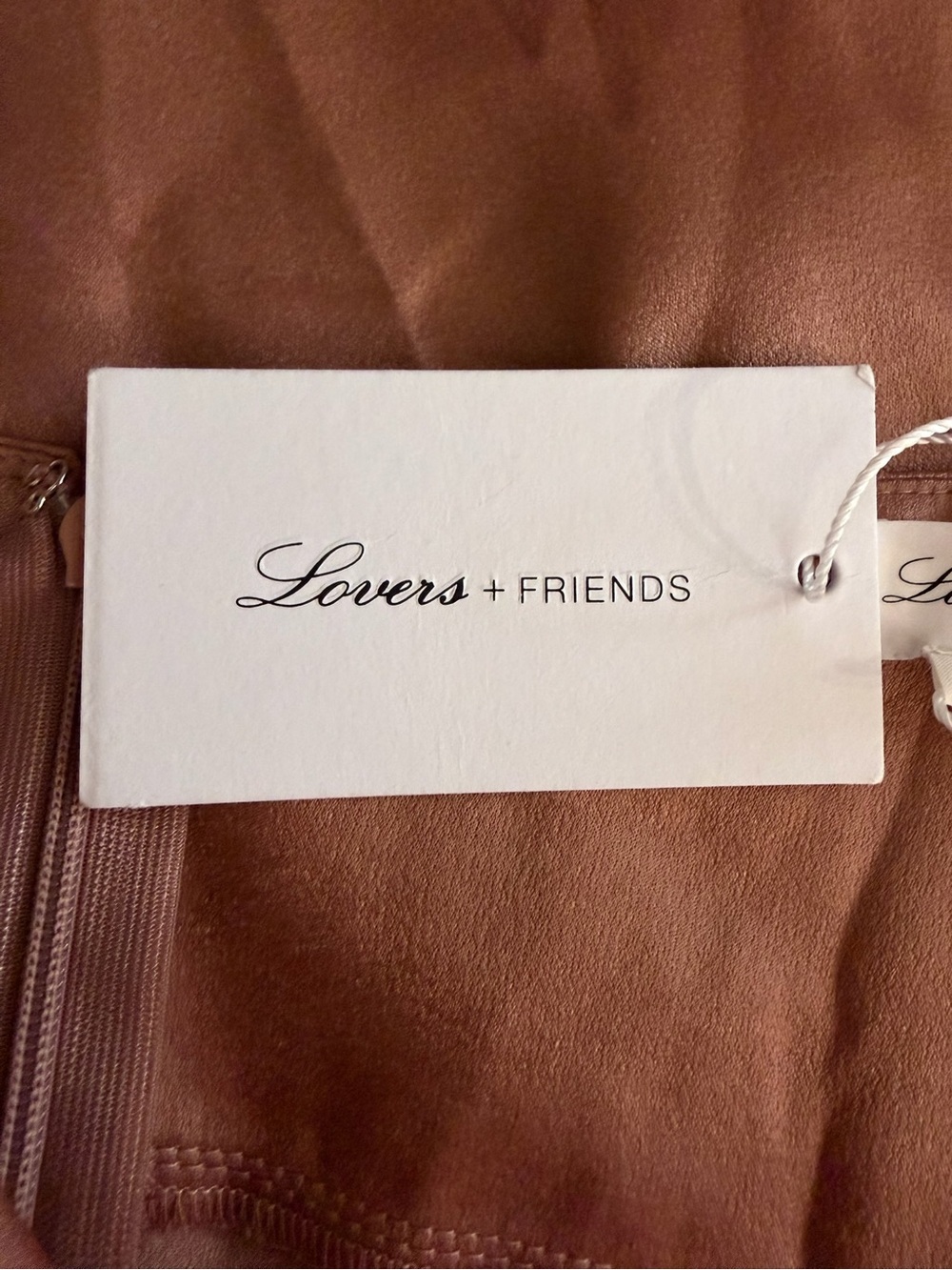 New! Lovers + Friends Brown V-Neck Maxi Dress Size Medium 36711 - Picture 6 of 9